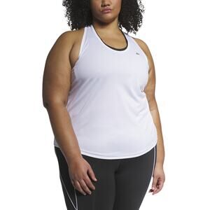 Plus Size Reebok Workout Ready Mesh Back Tank Top Bright White 2X NWT